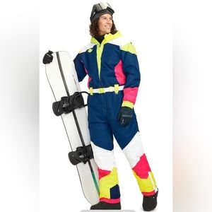 Tipsy Elves Men’s Neon Knockout Snow Suit Size Large